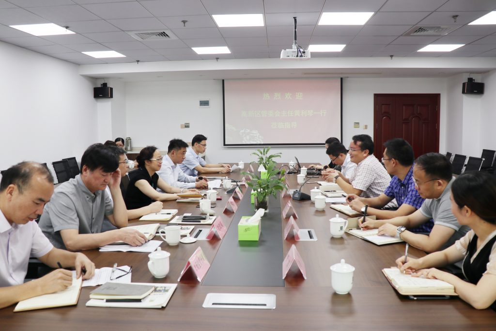 寧波國家高新區(qū)黨工委書記、管委會主任黃利琴一行蒞臨公司調研指導